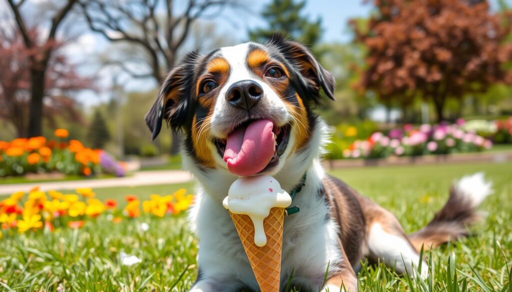 dog ate ice cream