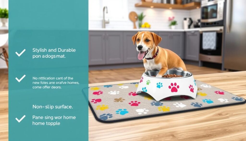 dog bowl mat