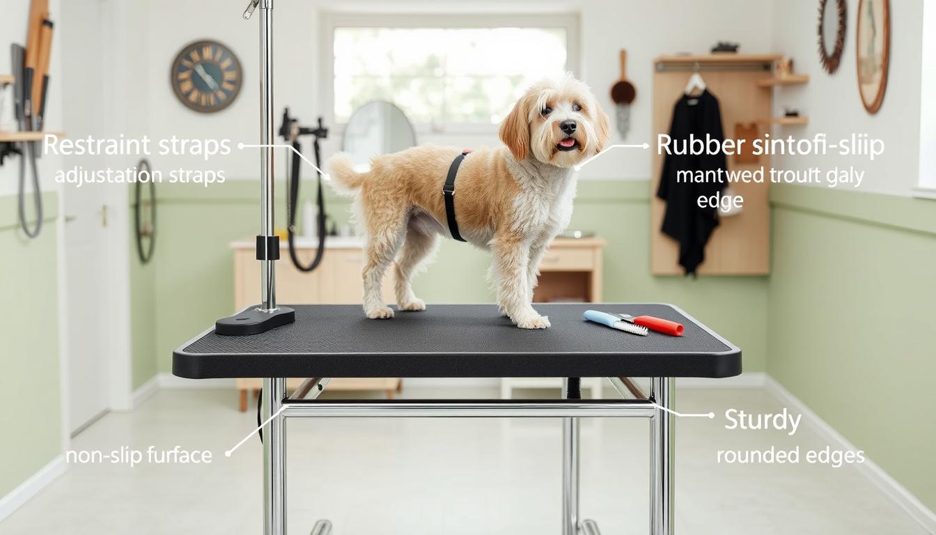 dog grooming table safety features