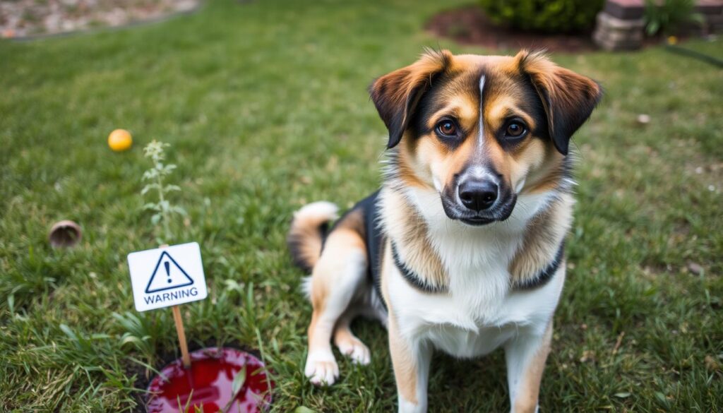 dog with bloody stool