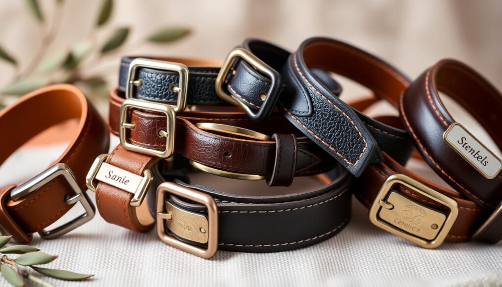 personalized leather dog collars