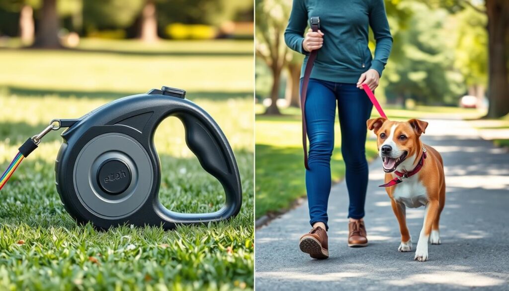 retractable leash vs fixed-length leash comparison